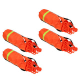 Maxbell 4Piece Orange 0.8cm Kayak Water Floating Life Line Rescue Throw Rope Bag 16m
