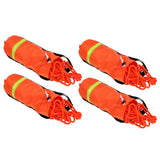 Maxbell 4Piece Orange 0.8cm Kayak Water Floating Life Line Rescue Throw Rope Bag 16m