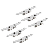 Maxbell 6 Pieces 8" 316 Stainless Steel Marine Boat Flat Top Low Cleat Rope Tie
