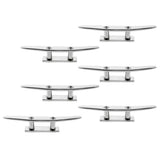 Maxbell 6 Pieces 8" 316 Stainless Steel Marine Boat Flat Top Low Cleat Rope Tie