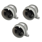 3 Pieces Marine 12V Quiet Blower Water Resistant High Air Flow - 4 inch