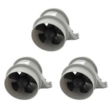 3 Pieces Marine 12V Quiet Blower Water Resistant High Air Flow - 4 inch