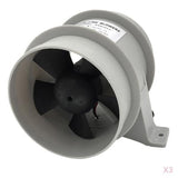 3 Pieces Marine 12V Quiet Blower Water Resistant High Air Flow - 4 inch