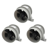 3 Pieces Marine 12V Quiet Blower Water Resistant High Air Flow - 4 inch