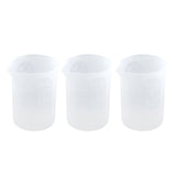 Maxbell 3 Piece 250ml Measuring Cup Silicone Mold DIY Jewelry Scale Resin Glue Tools