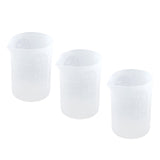 Maxbell 3 Piece 250ml Measuring Cup Silicone Mold DIY Jewelry Scale Resin Glue Tools