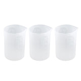 Maxbell 3 Piece 250ml Measuring Cup Silicone Mold DIY Jewelry Scale Resin Glue Tools