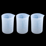 Maxbell 3 Piece 250ml Measuring Cup Silicone Mold DIY Jewelry Scale Resin Glue Tools