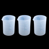 Maxbell 3 Piece 250ml Measuring Cup Silicone Mold DIY Jewelry Scale Resin Glue Tools