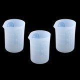 Maxbell 3 Piece 250ml Measuring Cup Silicone Mold DIY Jewelry Scale Resin Glue Tools
