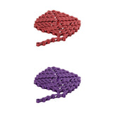 Maxbell 96 Links Bike Single Speed Anti Rust Bicycle Chain 1/2" x 1/8" Red + Purple