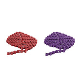 Maxbell 96 Links Bike Single Speed Anti Rust Bicycle Chain 1/2" x 1/8" Red + Purple