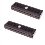 Maxbell Wooden Ring Organizer Gift Case Rectangle Decorative Treasure Storage Box