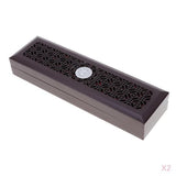Maxbell Wooden Ring Organizer Gift Case Rectangle Decorative Treasure Storage Box