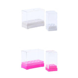 Maxbell 10 Holes Nail Drill Bits Holder Stand Organizer Case Display Storage Box 2x