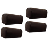 Maxbell 2 Pairs Non-slip PU Leather Stretch Furniture Sofa Armrest Covers Coffee