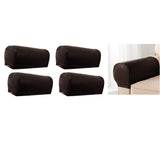 Maxbell 2 Pairs Non-slip PU Leather Stretch Furniture Sofa Armrest Covers Coffee