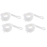 Maxbell 4pcs Boat Fender Lines 1/4'' x 5' Bumper Whips Rope Docking White