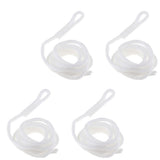 Maxbell 4pcs Boat Fender Lines 1/4'' x 5' Bumper Whips Rope Docking White