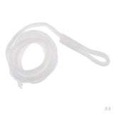 Maxbell 4pcs Boat Fender Lines 1/4'' x 5' Bumper Whips Rope Docking White