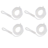 Maxbell 4pcs Boat Fender Lines 1/4'' x 5' Bumper Whips Rope Docking White