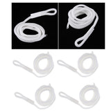 Maxbell 4pcs Boat Fender Lines 1/4'' x 5' Bumper Whips Rope Docking White