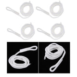 Maxbell 4pcs Boat Fender Lines 1/4'' x 5' Bumper Whips Rope Docking White