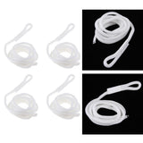 Maxbell 4pcs Boat Fender Lines 1/4'' x 5' Bumper Whips Rope Docking White