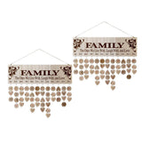 Maxbell 2xFamily Birthday Board DIY Hanging Wooden Birthday Reminder Calendar