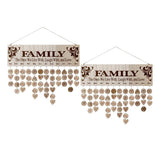 Maxbell 2xFamily Birthday Board DIY Hanging Wooden Birthday Reminder Calendar