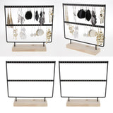 Maxbell 2 Pieces 44 Holes Earrings Organizer Holder Necklaces Jewelry Display Stand