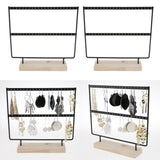 Maxbell 2 Pieces 44 Holes Earrings Organizer Holder Necklaces Jewelry Display Stand