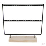 Maxbell 2 Pieces 44 Holes Earrings Organizer Holder Necklaces Jewelry Display Stand