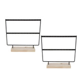 Maxbell 2 Pieces 44 Holes Earrings Organizer Holder Necklaces Jewelry Display Stand
