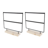 Maxbell 2 Pieces 44 Holes Earrings Organizer Holder Necklaces Jewelry Display Stand