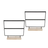 Maxbell 2 Pieces 44 Holes Earrings Organizer Holder Necklaces Jewelry Display Stand
