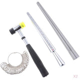 Maxbell Standard 8pcs Jewelry Sizer Mandrel Measurement Tool Adjust Repair Tool Kit