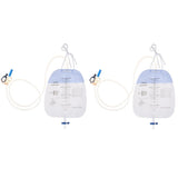 Maxbell 2pcs 1500ml Disposable Clear Urine Urinary Catheter Drainage Bag Anti Reflux