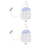 Maxbell 2pcs 1500ml Disposable Clear Urine Urinary Catheter Drainage Bag Anti Reflux
