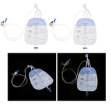 Maxbell 2pcs 1500ml Disposable Clear Urine Urinary Catheter Drainage Bag Anti Reflux