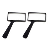 Maxbell 2 Pieces Rectangular Handheld Reading Magnifying Glass Book Magnifier