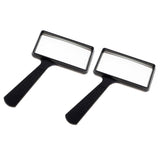Maxbell 2 Pieces Rectangular Handheld Reading Magnifying Glass Book Magnifier