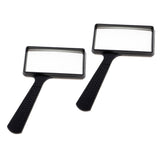 Maxbell 2 Pieces Rectangular Handheld Reading Magnifying Glass Book Magnifier