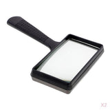 Maxbell 2 Pieces Rectangular Handheld Reading Magnifying Glass Book Magnifier