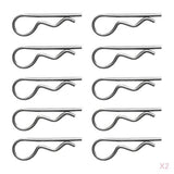 Maxbell 20 Pieces Marine Stainless Steel R Retaining Clip Spring Cotter Pin 2x42mm