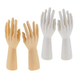 Maxbell 2 Pairs Male Mannequin Hand for Jewelry Bracelet Gloves Display Skin Color