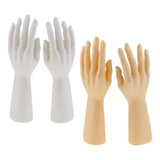 Maxbell 2 Pairs Male Mannequin Hand for Jewelry Bracelet Gloves Display Skin Color