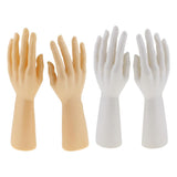 Maxbell 2 Pairs Male Mannequin Hand for Jewelry Bracelet Gloves Display Skin Color