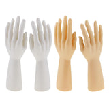 Maxbell 2 Pairs Male Mannequin Hand for Jewelry Bracelet Gloves Display Skin Color