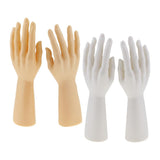 Maxbell 2 Pairs Male Mannequin Hand for Jewelry Bracelet Gloves Display Skin Color